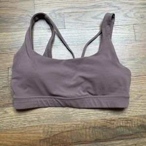 Athleta Exhale bra A-C small taupe